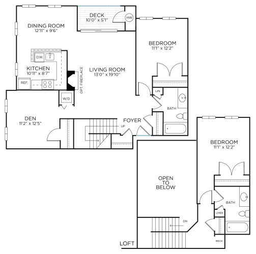 Floor Plans of Pinnacle at Town Center in Germantown, MD